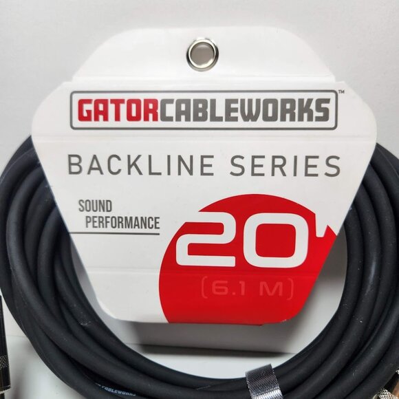 NEW 20' Electric Guitar Cable Cableworks Gator Cases Backline Series Standard 20 - Picture 2 of 7